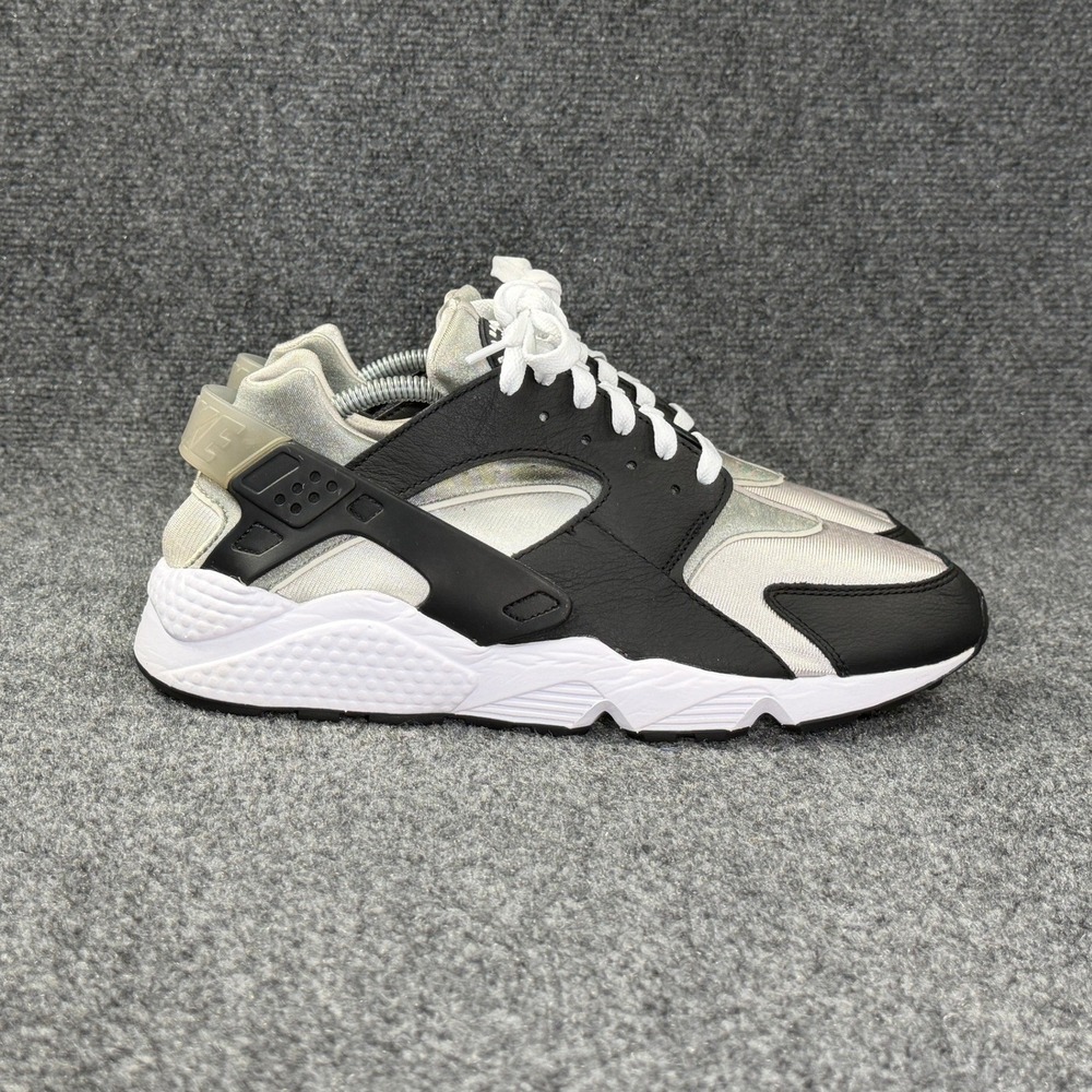 Nike Air Huarache Shoes Men's 11 Black Silver Athletic Retro Running Sneakers
